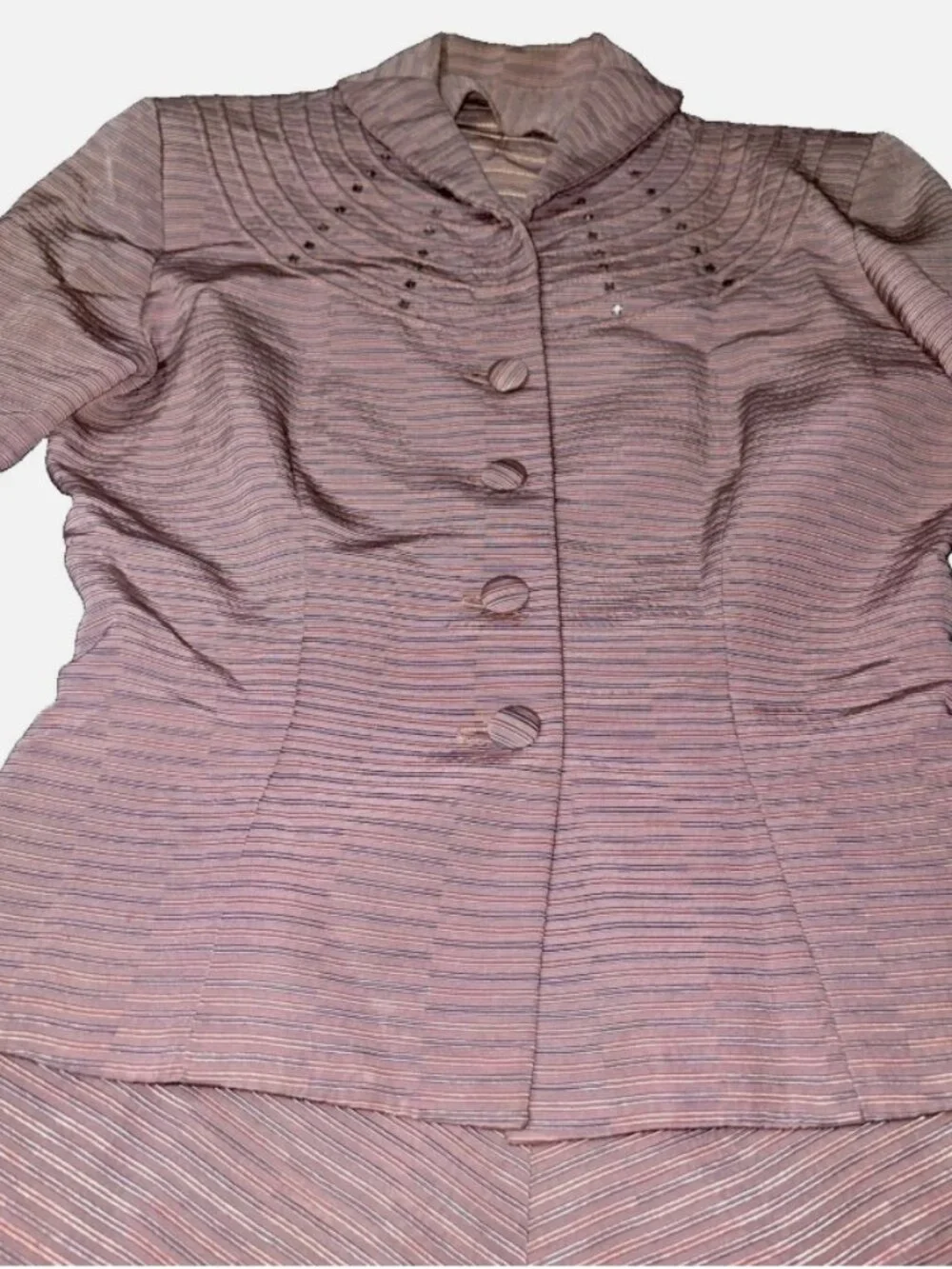 🌸 Glamorous Vintage Late 1940s Dusty Pink New Look Skirt Suit 🌸